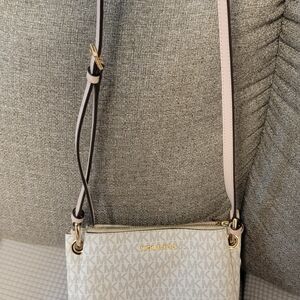 Michael Kors Beige Logo Crossbody Bag